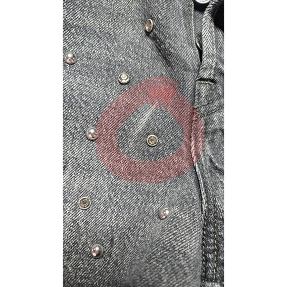 Levi's Black Denim Rhinestone Button Up High-Rise Wedgie Hot Shorts Size 29 - Picture 10 of 12